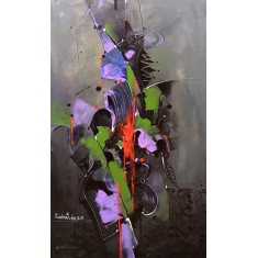 Zohaib Rind, 18 x 30 Inch, Acrylic on Canvas, Abstract Painting, AC-ZR-324